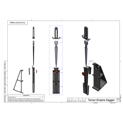 Terran Empire Dagger Discovery - Printable 3d model - STL files