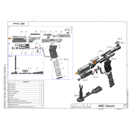 M6C Socom - Printable 3d model - STL files