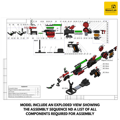 Ray Gun Mark II - Printable 3d model - STL files