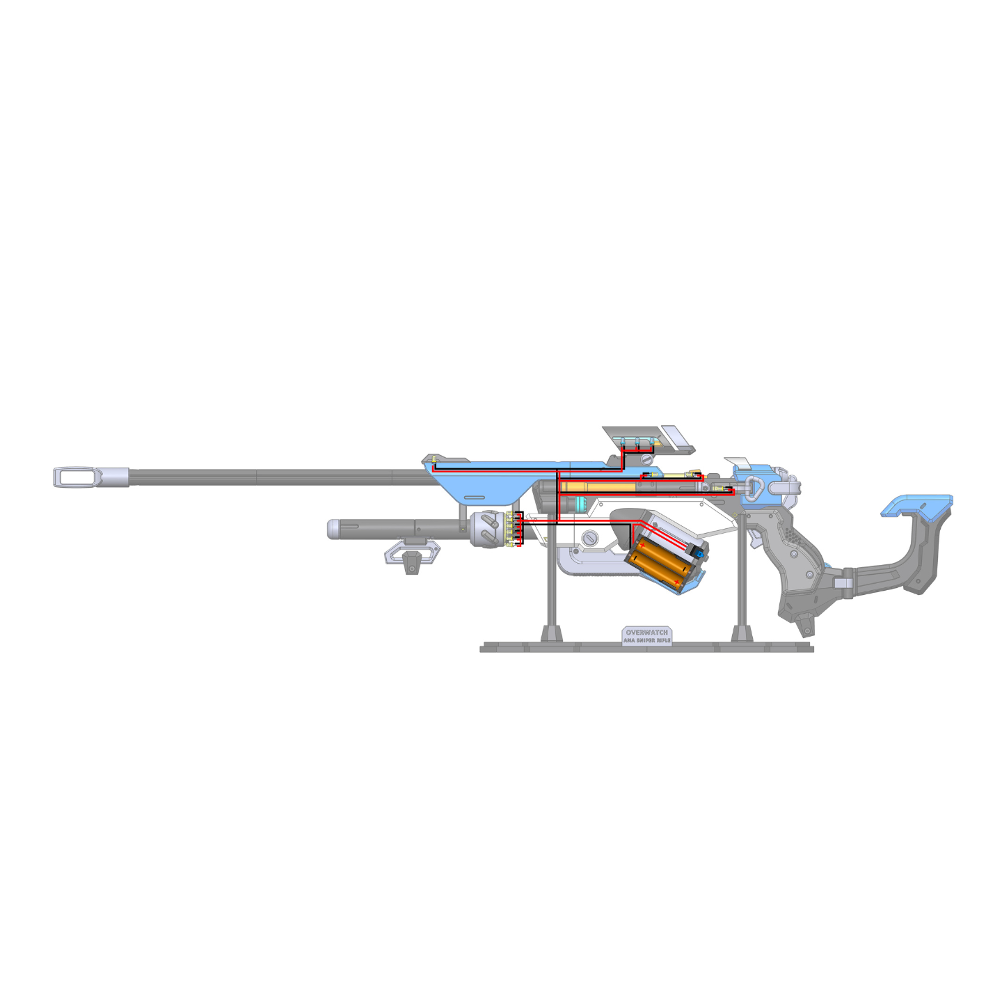 Ana Sniper Rifle - Printable 3d model - STL files - 3 SKINS