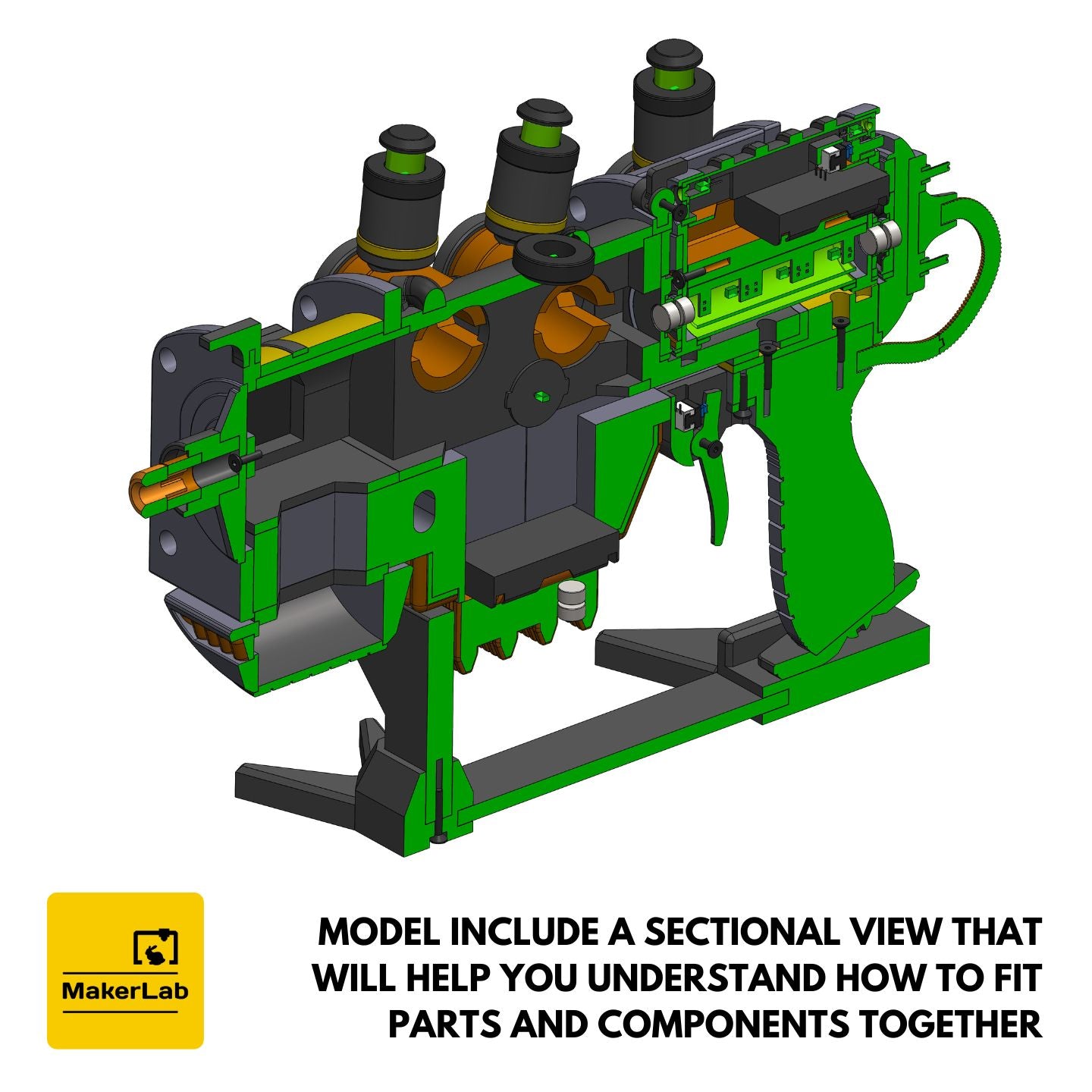 Plasma Blaster - Fallout 4 - Printable 3d model - STL files