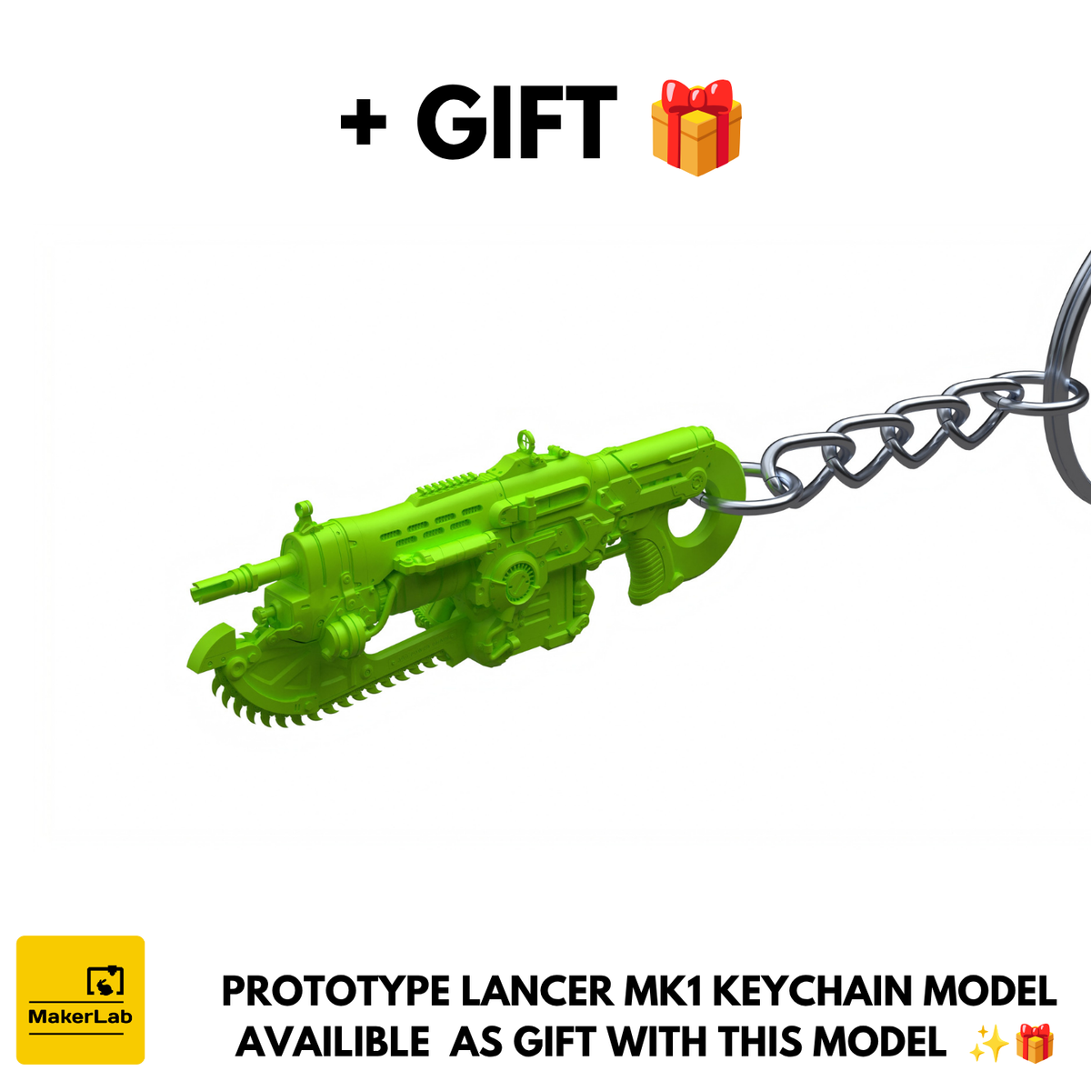 Prototype MK1 Lancer - GoW E-Day - Printable 3d model
