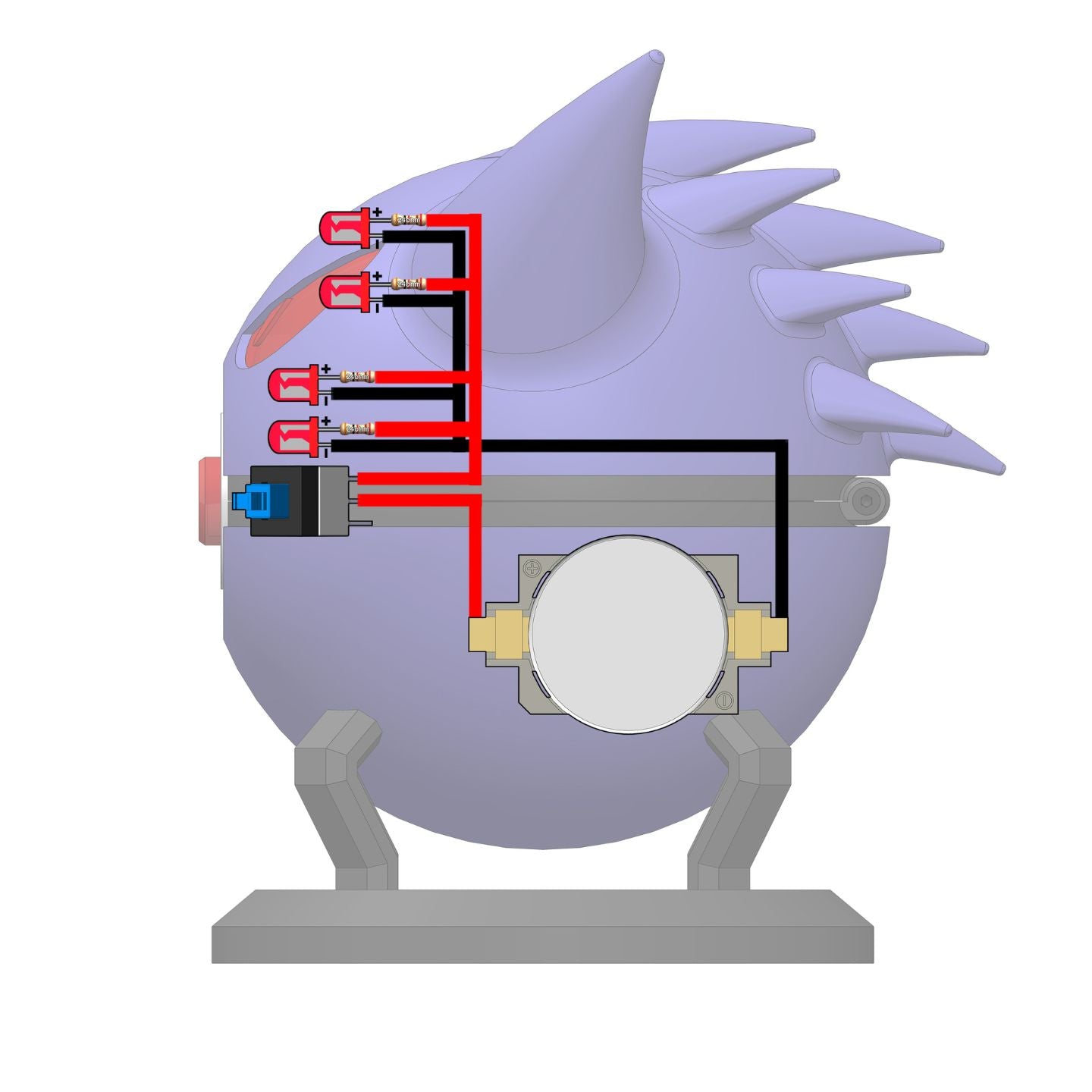 Gengar PokeBall - Printable 3d model - STL files