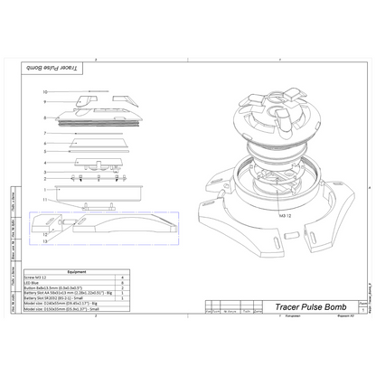 Tracer Pulse Bomb - Printable 3d model - STL files