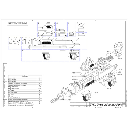 The Next Generation Type 3 Phaser Rifle - Printable 3d model - STL files