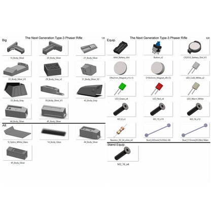 The Next Generation Type 3 Phaser Rifle - Printable 3d model - STL files