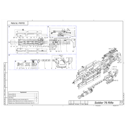 Soldier 76 Pulse Rifle - Printable 3d model - STL files