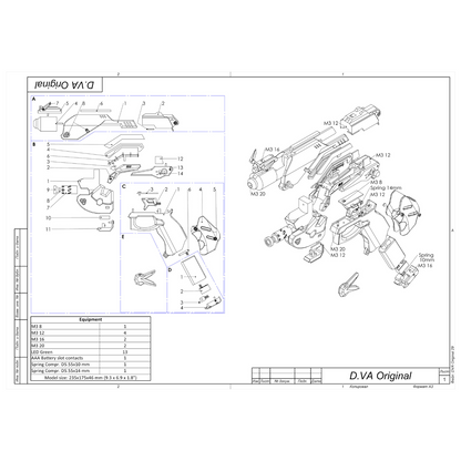 DVa Gun - Printable 3d model - STL files