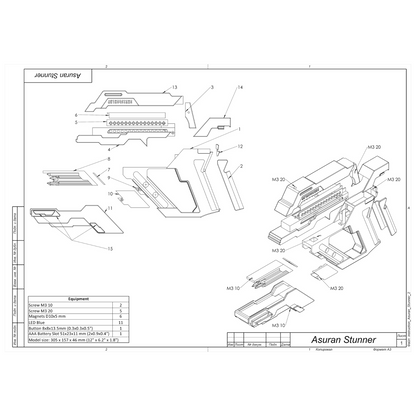 Asuran Replicator Stunner - Stargate - Printable 3d model - STL files