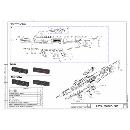 EVA Phaser Rifle - Printable 3d model - STL files