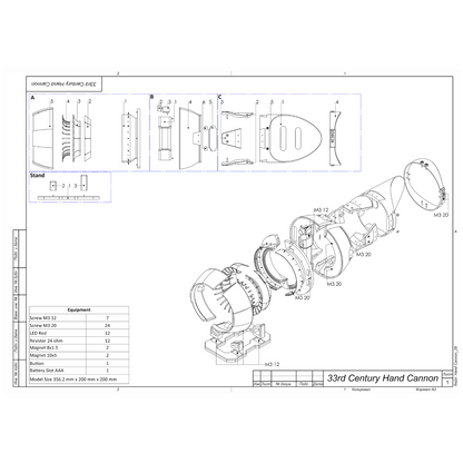 Hand Cannon - Printable 3d model - STL files