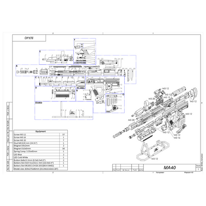 MA40 Assault Rifle - Printable 3d model - STL files