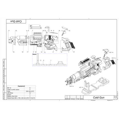 Captain Cold Gun - Modèle 3d imprimable - Fichiers STL