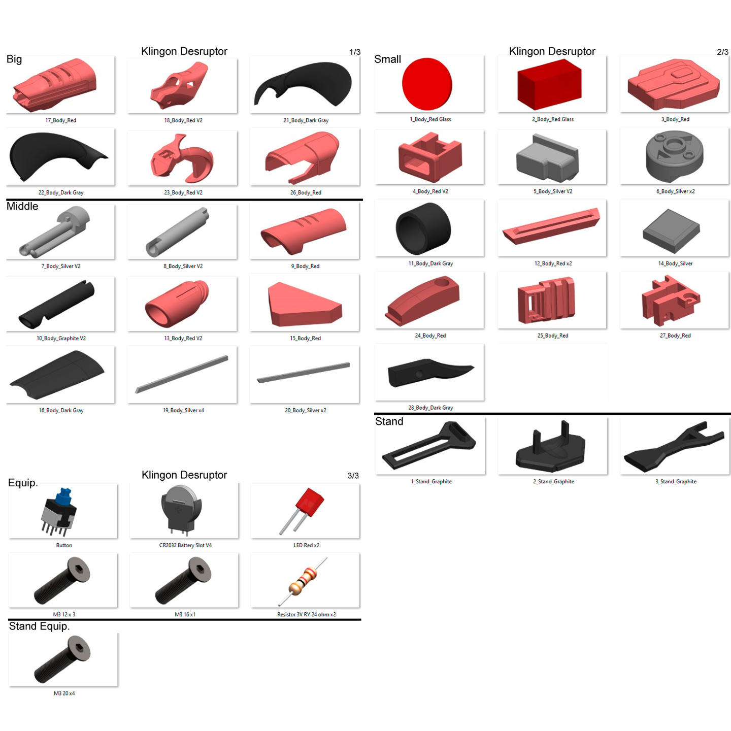 Klingon Disruptor - Printable 3d model - STL files