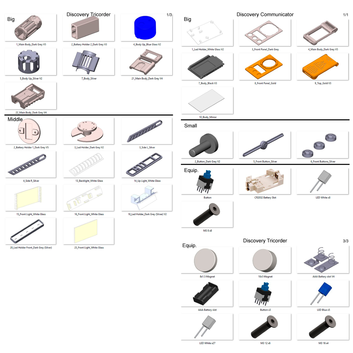 Tricorder and Communicator Discovery - Printable 3d model - STL files