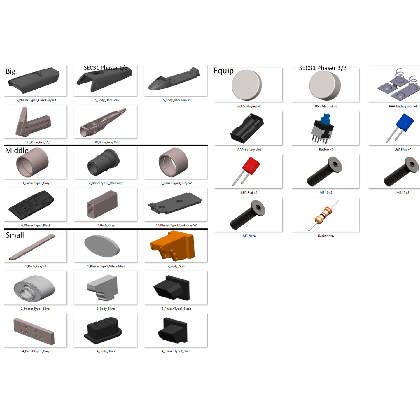 SEC 31 Phaser - Printable 3d model - STL Files