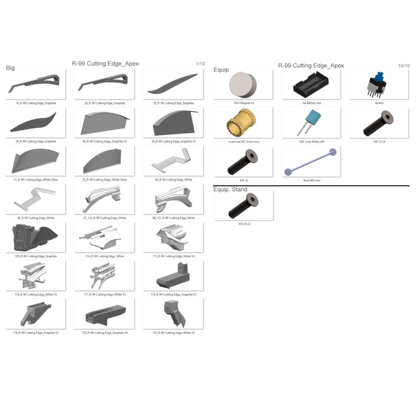 R-99 Cutting Edge - Printable 3d model - STL files