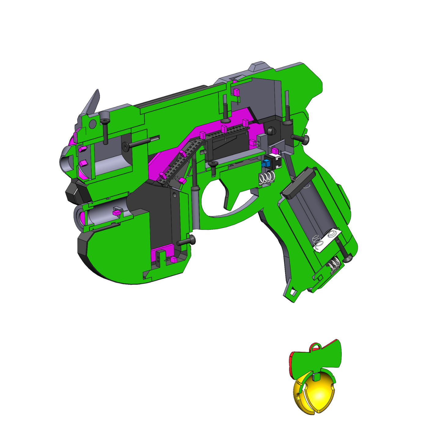 DVa Gun Black Cat Skin - Printable 3d model - STL files