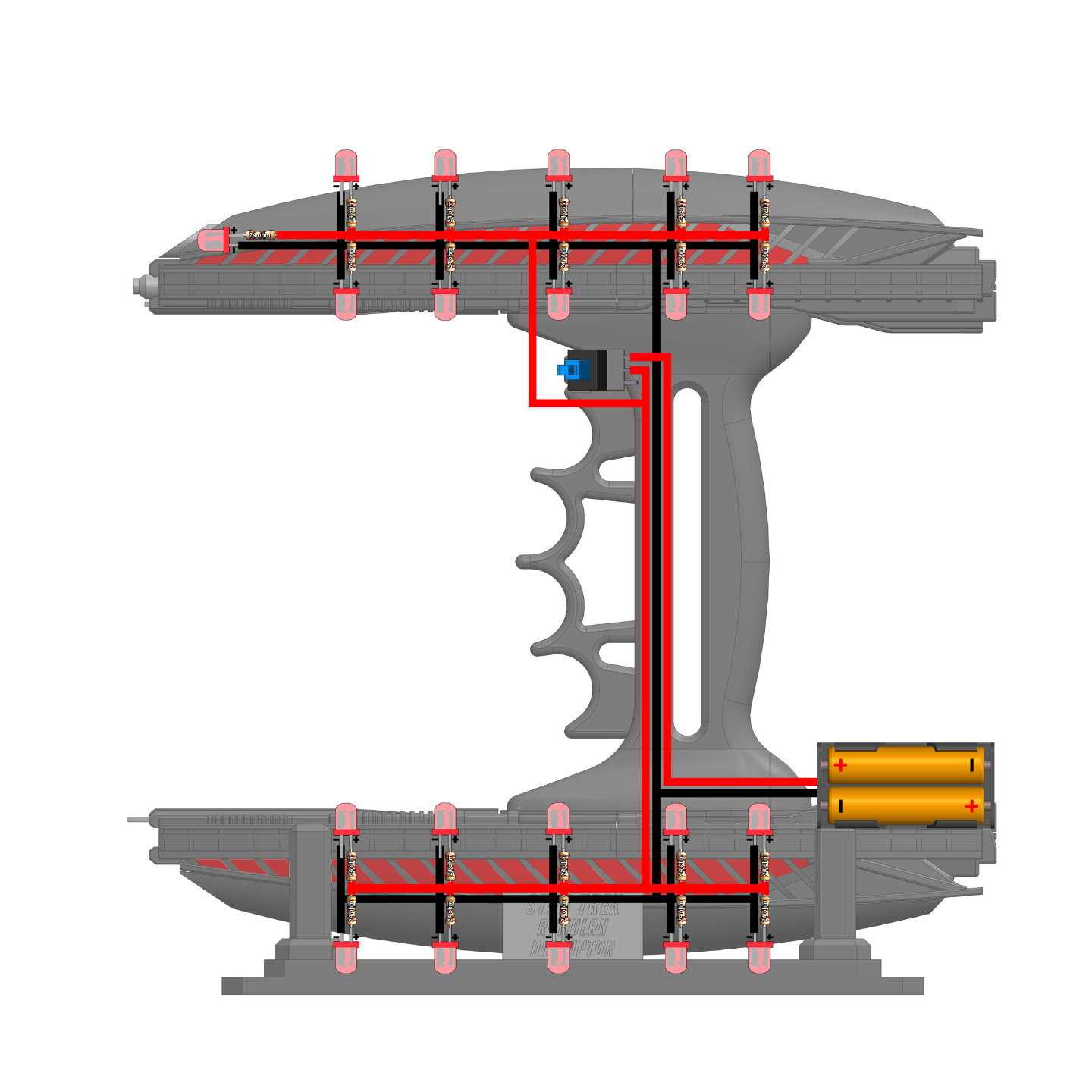 Romulan Disruptor - Printable 3d model - STL files