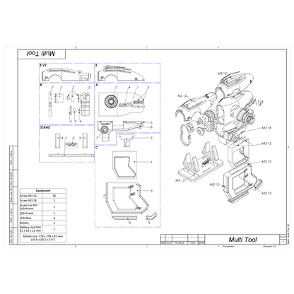 Multi-tool - Printable 3d model - STL files