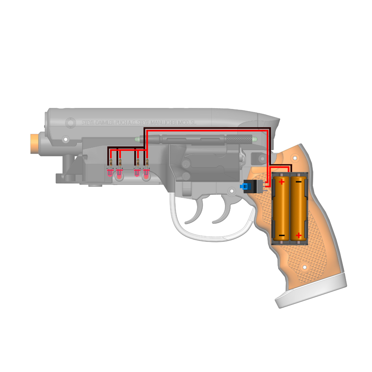 Pistolet de Deckard - Modèle 3d imprimable - Fichiers STL