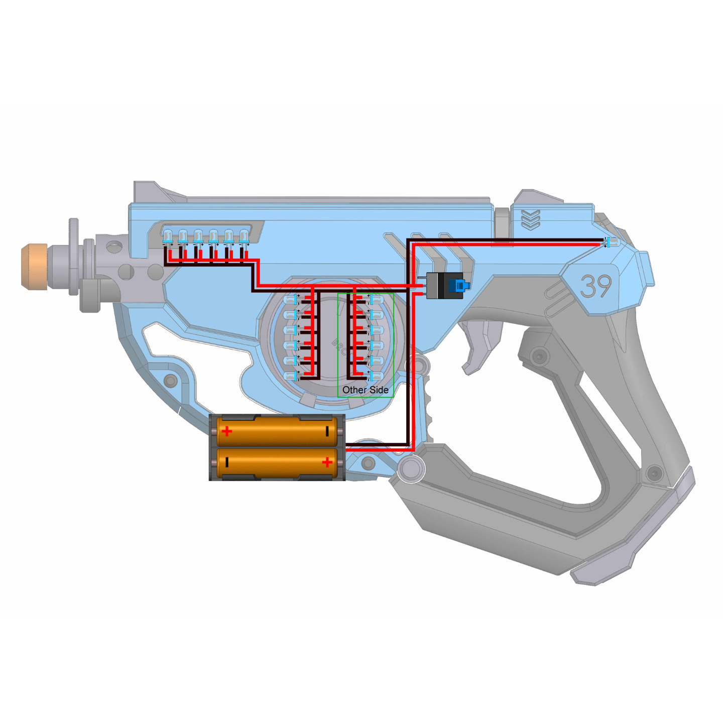 Tracer Blaster Punk Skin - Printable 3d model - STL files